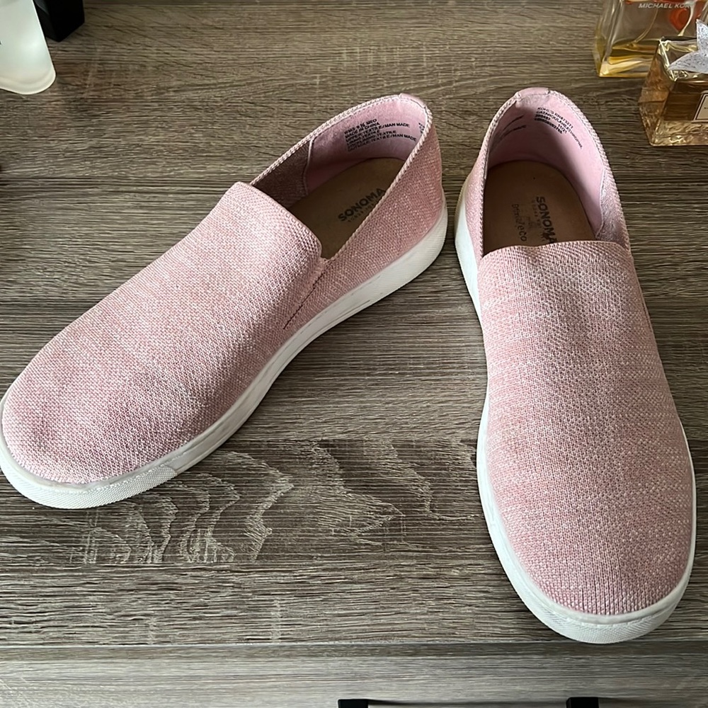 Slip on Pink Shoes. Size 9.5